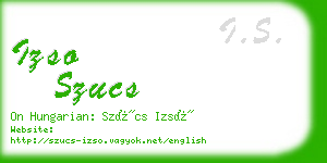 izso szucs business card